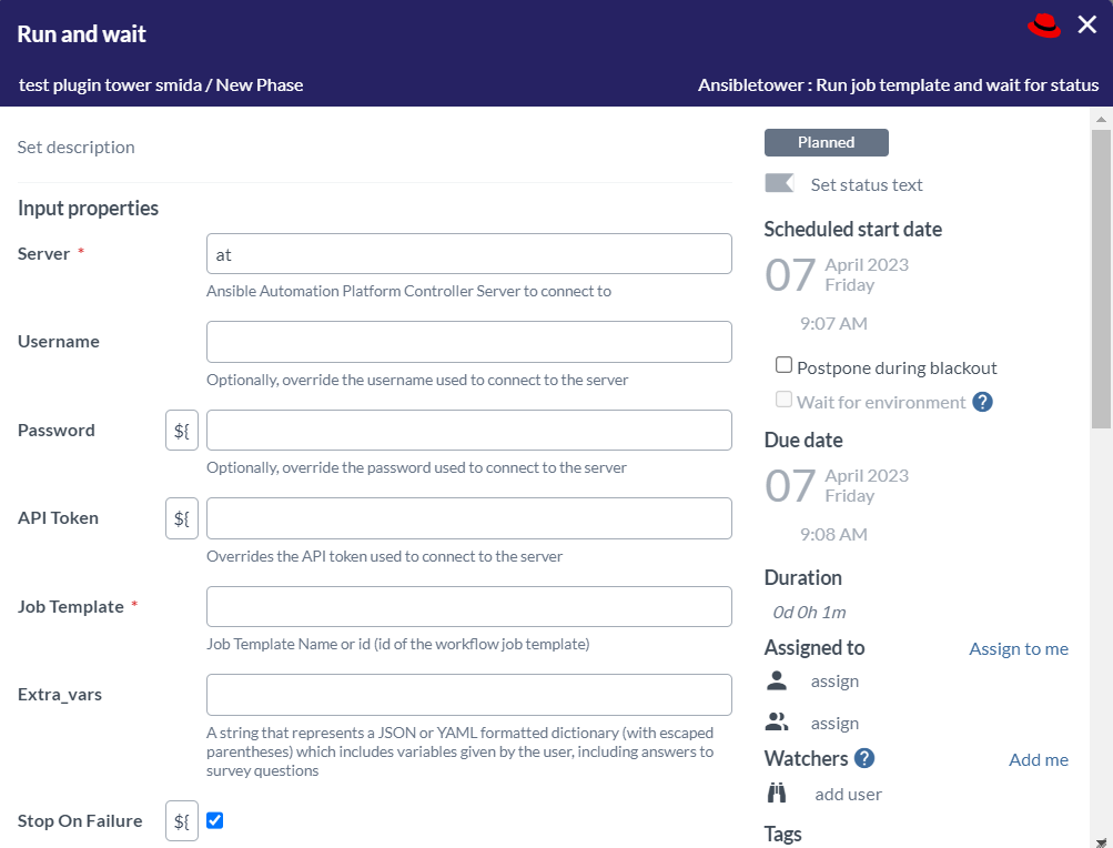 Run and wait for a job template to finish (sync)