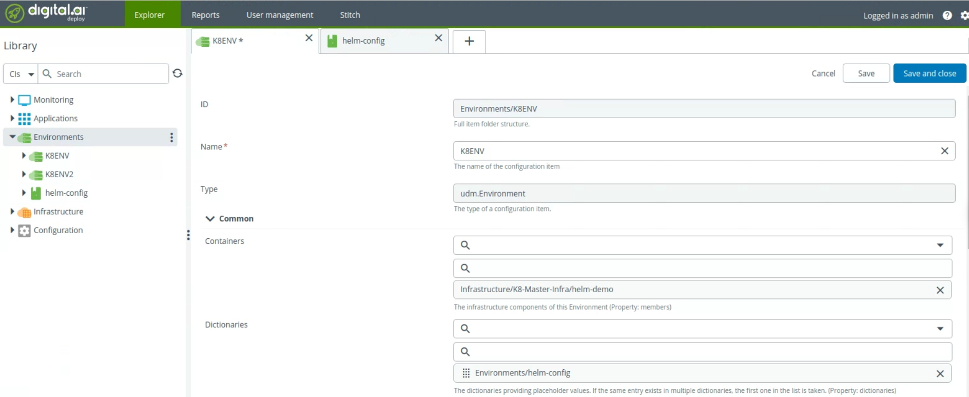 Setup environment for deployment