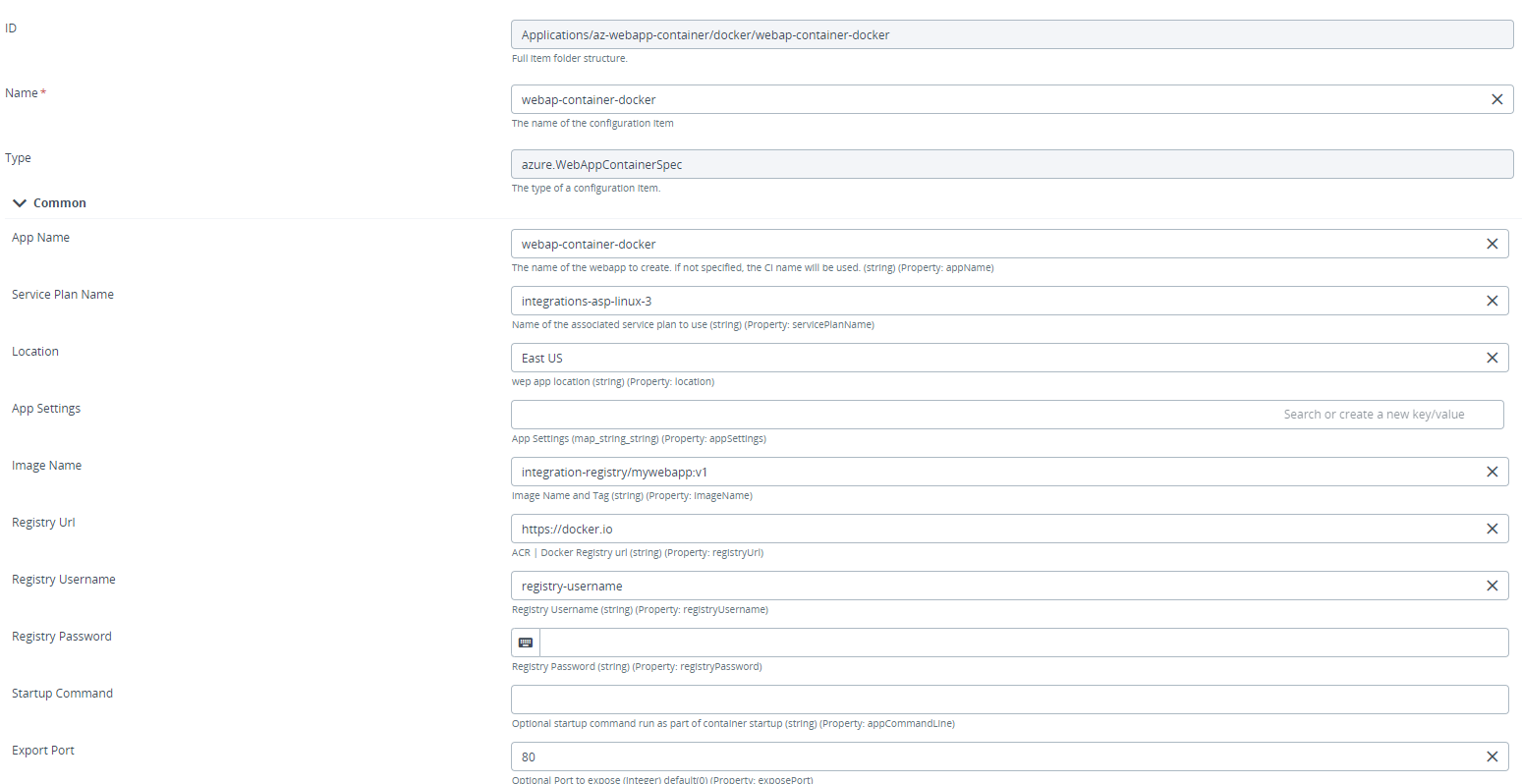 Integration with WebAppContainer