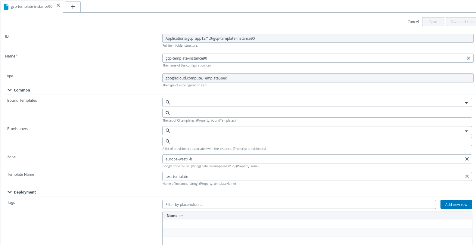 Google Cloud Compute InstanceSpec