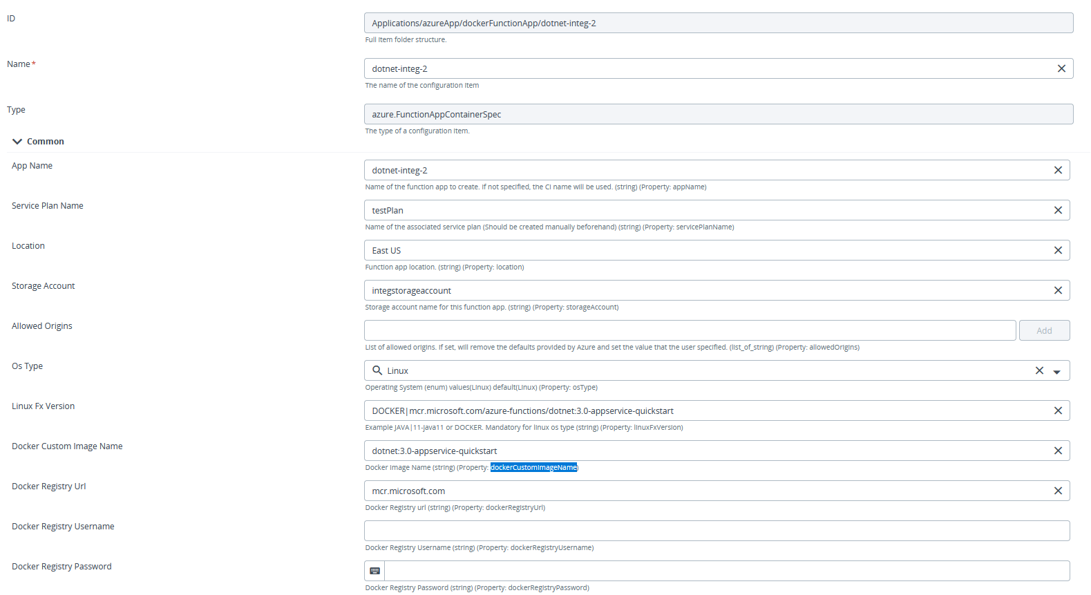 Azure FunctionApp Using an Image