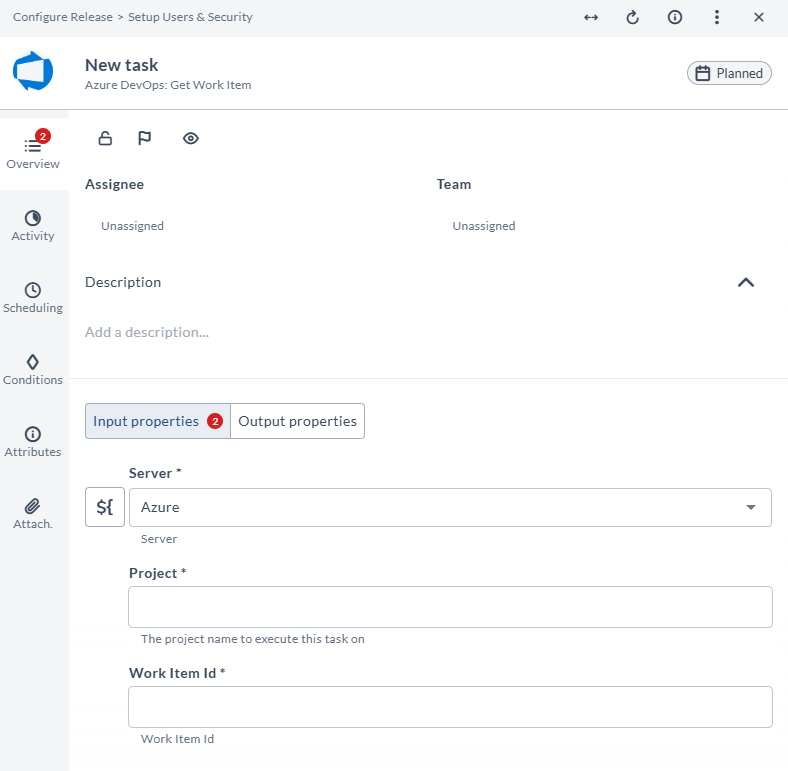 Retrieve a work item task