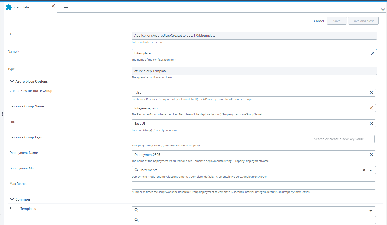Azure Create Resources in Azure Resource Group using Bicep Template