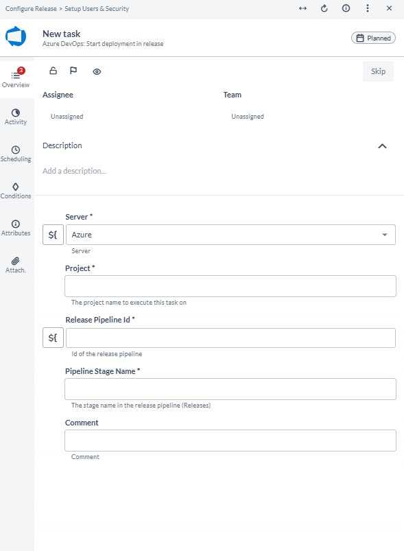 Starts the deployment in Digital.ai Release