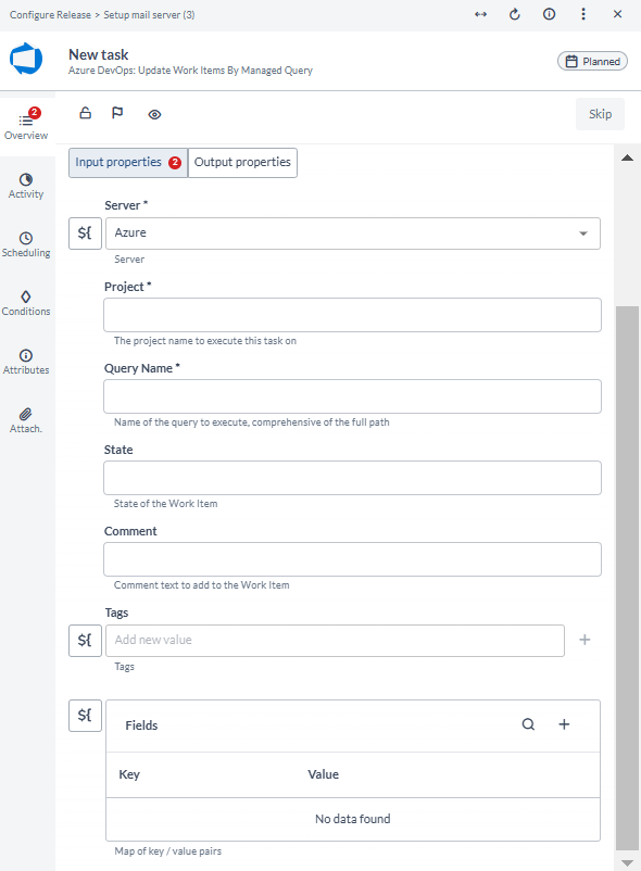 Updates the work item by Managed query